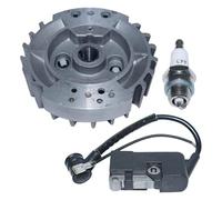 Serenophile Ignition Coil Kit with Flywheel for 4500 5200 5800 Chainsaw, Compatible with 45cc 52cc 58cc Chinese Engine Parts, Metal and Plastic