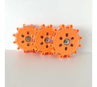 Serenophile LED Caution Light Set of 3: Strobe Lights with 9 Flash Modes, Magnetic Base and Hook for Car Truck Boat Safety Warning, Orange