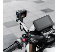 Serenophile Motorcycle Handlebar Mount for for insta360 for dji Action Camera, 360° Adjustable Bike Frame Clamp, 20-50mm Tube Holder for Hero 10-13 OSMO, Aluminum Alloy