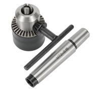 Serenophile MT2 Morse Taper Drill Chuck for Lathe Tailstock, 5/64" to 1/2" Capacity, Jacobs Taper #33 Mount, Includes Mandrel & Key, Low-Carbon Steel
