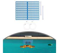 Serenophile Pool Skimmer Shield, Leaf Guard Net, Debris Protector, Blocks Leaves, Rust-Resistant PP, Easy Install, 42x33cm, Blue