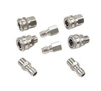 Serenophile Pressure Washer Quick Connect, 3/8 Inch NPT Adapter Set, Stainless Steel, 5000 PSI, Leak Proof, for Hose Wand Valve, 8 Pack