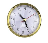 Serenophile Quartz Clock Insert 80mm Gold Frame with Arabic Numerals for DIY Wall Clock Replacement Parts, Fits 73mm Hole, Indoor Use