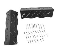 Serenophile Raised Garden Bed Corner Bracket, 11" x 3" x 3", Carbon Steel, Rust-Resistant, for 20-24" Beds, Easy Assembly, Double-Row Screw Holes