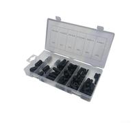 Serenophile Rubber Dust Cap Set 80Pcs Multi-Size Vacuum Assortment Black Protective Seal for Car Maintenance Leakproof