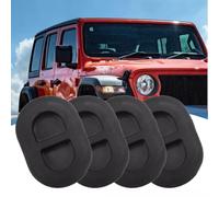 Serenophile Rubber Floor Pan Drain Oval Shape for for for jeep for wrangler JK for jl 2014-2023 for gladiator 2020-2023 Off-Road Water Dirt Protection Black 4-Pack