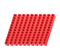 Serenophile Screwdriver Bit Holder, 1/4 Inch Hex Shank Storage Rack, Plastic Drill Bit Organizer Tray, Wear-Resistant Tool Stand for Workshop Garage, 10 Pcs Red