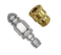 Serenophile Sewer Jetting Nozzle 5000 PSI with 1/4 Quick Connect, Stainless Steel Drain Cleaning Kit, Front 6 Rear Jets for Pressure Washer
