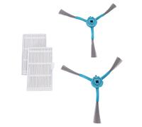 Serenophile Side Brush, Filter Kit, Replacement Parts for Cecotec Conga 9590 AI Spin 10090, Easy Install Cleaning Accessories, 2 Brushes 2 Filters