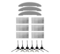 Serenophile Side Brush, Filter, Mop Cloth, Replacement Kit, 6 Brushes 6 Filters 3 Cloths, Deep Cleaning for Corners, Compatible with Vexilar Cleanova W7 W11