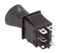 Serenophile Slide Rocker Switch, DPDT Switch, 6 Pin Switch, Latching Switch, KCD4-604, Forward-Stop-Back Position, Plastic and Metal, for Boat, Car, Marine, 1 Pack