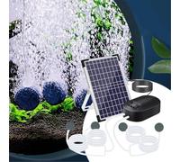 Serenophile Solar Pond Aerator, Solar Air Pump, 10W Solar Oxygen Pump for Pond, 3 Modes, 4400mAh Battery, 4 Air Stones, Garden Aquarium Fish Tank