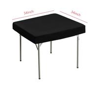 Serenophile Square Felt Table Cover 34x34 Inches, Non-Slip Polyester Card Game Mat for Board Games, Black Gaming for surface for Poker and Casino