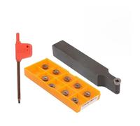 Serenophile SRDPN1616H08 External Turning Tool Holder for Lathe, 16 mm x 100 mm Steel Body with T15 Wrench & 10× RPMT08T2M0E-JS Inserts