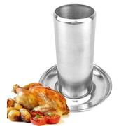 Serenophile Stainless Steel Beer Can Chicken Roaster Rack for Grilling and Oven, Vertical Poultry Holder for Even Cooking, Compact Silver Stand for BBQ