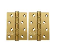 Serenophile Stainless Steel Flat Open Hinge with Bearings for Bedroom and Wooden Doors, Thickened Quiet Door Hinges, 4 Inch and 5 Inch Sizes