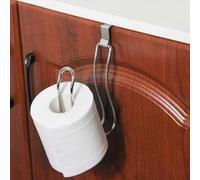 Serenophile Stainless Steel Over-the-Tank Toilet Paper Holder - Space-Saving Hanging Roll Dispenser for Standard UK Cisterns, Rust-Resistant Finish