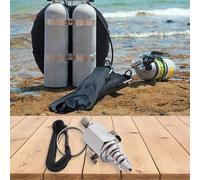 Serenophile Stainless Steel Scuba Diving Nozzle, Air Inflator Tool for BCD Hose, Quick Release Clip for Dive Gear Maintenance, Silver, Pack