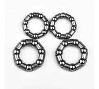 Serenophile Wheel Hub Bearing Set Full Kit for Front and Rear, Steel 3/16 Inch and 1/4 Inch Ball Retainer Cage Pair for Mountain Road Bike