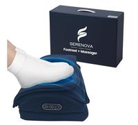 Serenova 2-in-1 Footrest with Massage, Rechargeable, Shiatsu and Vibration Modes, Navy Blue