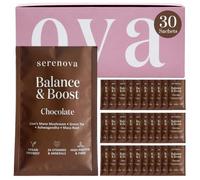 Serenova Ashwagandha Menopause Supplements 30 x 20g | Chocolate Flavour | with Lion's Mane, Maca Root & Green Tea | 24 Vitamins & Minerals | Source of Protein Perimenopause Shake for Women