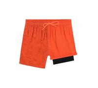 SERENYOU Boys Swimming Trunks Kids Boardshort Swim Shorts with Compression Liner 7-8 Years Orange