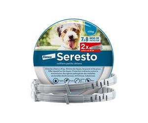 SERESTO Dog Collar Flea and Tick Prevention -8kg 2 units