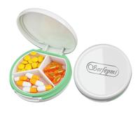 Serfeymi 3 Compartment Waterproof Cute Small Pill Box for Purse & Pocket,Travel Portable and Multifunctional Pill Case Holder for Vitamins,Fish Oil,Supplements, Pearls