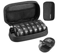Serfeymi Pill Boxes 7 Day 2 Times a Day AM PM Medicine Organiser Weekly Tablet Organiser Black Pill Box with Portable Zipper Canvas Pill Case for Pills, Supplement, Fish Oils, Vitamin- Black 01