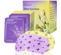 Serfeymi Self Heating Steam Eye Mask 10 PCS- Disposable Sleep Warming Eye Mask for Puffy, Dry Eyes, Moist Hot Warm Eye Compress, Relief Eyes Fatigue 2 Scents Mixed