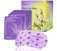 Serfeymi Self Heating Steam Eye Mask 16 PCS- Disposable Sleep Warming Eye Mask for Puffy, Dry Eyes, Moist Hot Warm Eye Compress, Relief Eyes Fatigue Lavender
