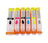 SErgcrFXb 6PCS Empty Refillable Ink Cartridge With Chip PGI-530 CLI-531 Compatible With TS8750 TS8751 Printer