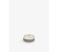 Serge Denimes Mens Serge Denimes Kusari Geometric-Pattern Sterling-Silver Ring Silver W