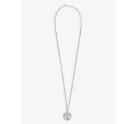 Serge Denimes Mens Serge Denimes Vitruvian Matte Sterling-Silver Pendant Necklace Silver