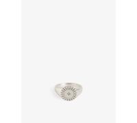 Serge Denimes Mens Silver Rover Engraved Sterling-silver and Cubic Zirconia Ring S