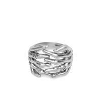 Serge DeNimes Men's Silver Skeleton Hands Ring U
