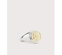 Serge DeNimes Mens Sterling Silver Compass Ring - Colour: Silver - Size: P/8