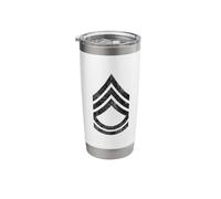 Sergeant First Class Stripes SARGE Rank Insignia Stainless Steel Insulated Tumbler