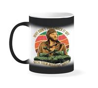 Sergeant Oddball Negative Waves Kellys Heroes Donald Sutherland Vintage 70s War Movie Funny Black Color Changing Coffee Mug