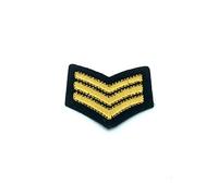 Sergeant Stripes Iron On Sew On Embroidered Patch