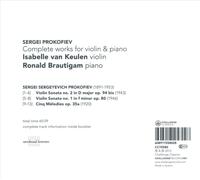 SERGEI PROKOFIEV: COMPLETE WORKS FOR VIOLIN & PIANO NEW CD