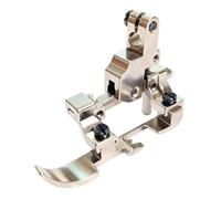 Serger Presser Foot Compatible with 4-Thread Overlock Machines, Adjustable Zipper Support Non-Slip Steel Replacement Accessory