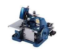 Serger Sewing Machine, Handheld Overlock Leather Sergers Machine with 3000 Stitches/min, Stitch Length Adjustable, Heavy-Duty Hemming Sewing Coverstitch Tool for Hemming(Blue)
