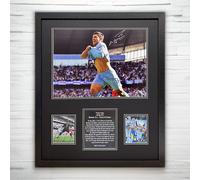 Sergio Aguero Signed Manchester City Photo - Framed