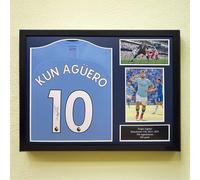 Sergio Aguero Signed Manchester City Shirt - Framed