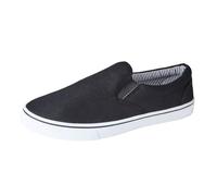 Sergio Italia Mens Slip On Sneakers Canvas Espadrilles Deck Plimsolls Trainers Pumps Shoe Black UK Size 10