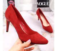 Sergio Leone W SK379K red suede high heels