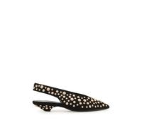 Sergio Rossi Beak pearl-embellished slingback pumps - Black 36.5-37.5-38-41