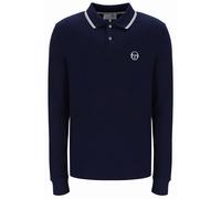 Sergio Tacchini 020 Long Sleeve Polo T-Shirt Maritime Blue White Twin Tip Dallas