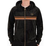 Sergio Tacchini Men's Albi Velour Zip Hoodie, Black/Gold, L
